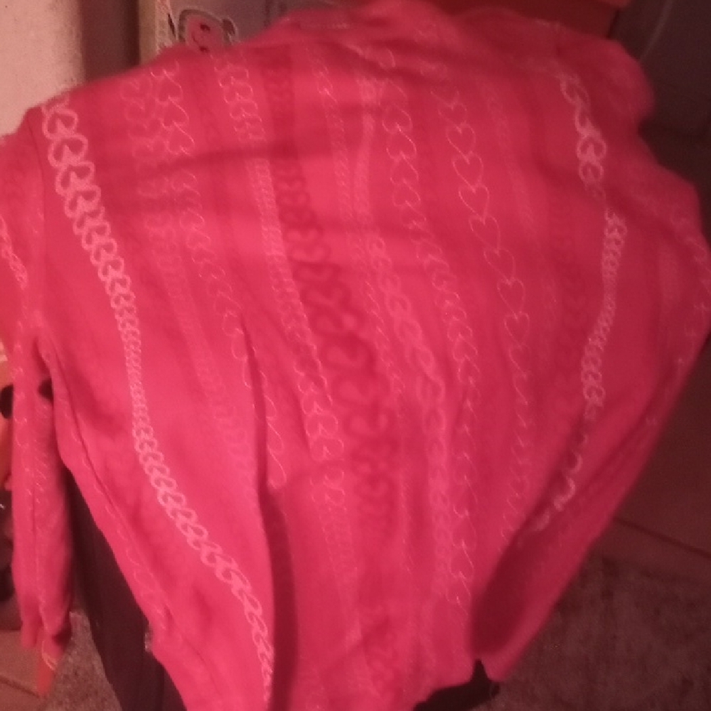 Joe Boxer Pink Heart Pattern Scarf